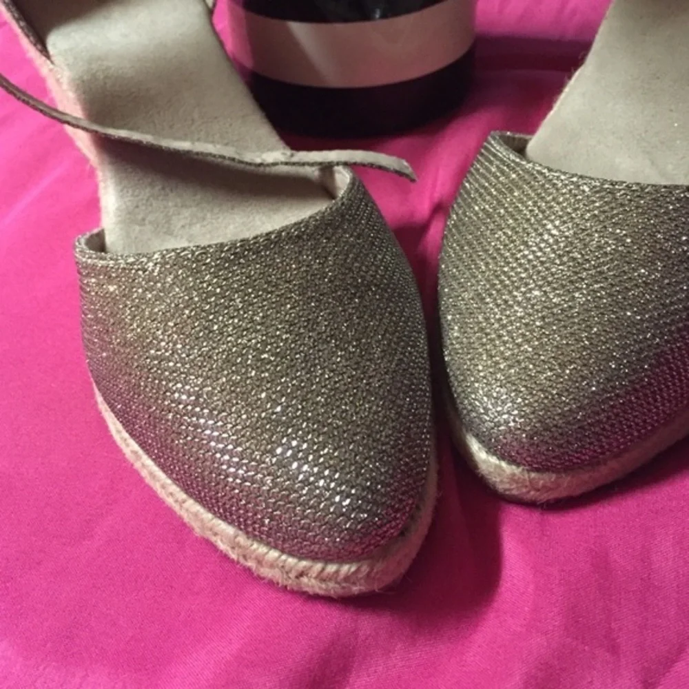 Glittery wedged Espadrilles🎄